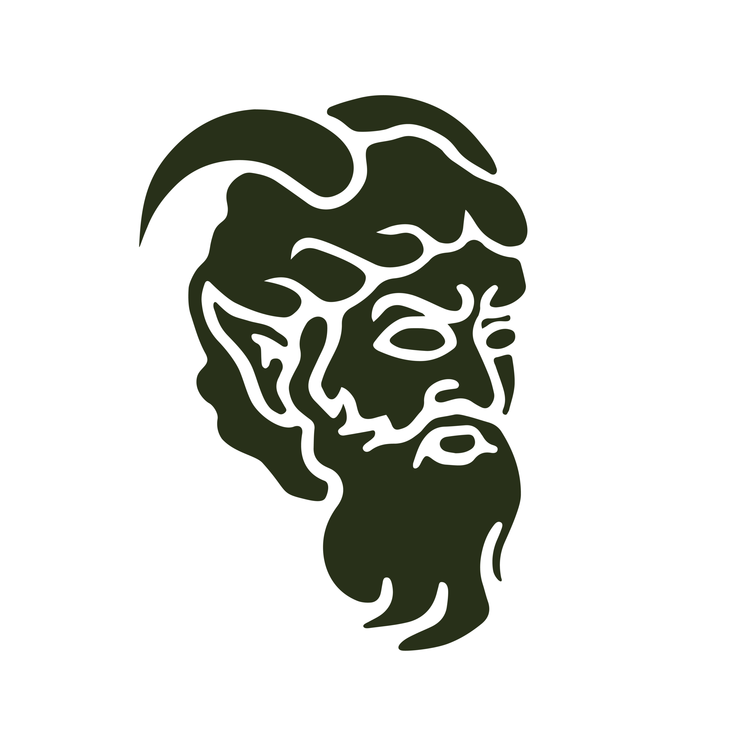 cabeza satiro verde